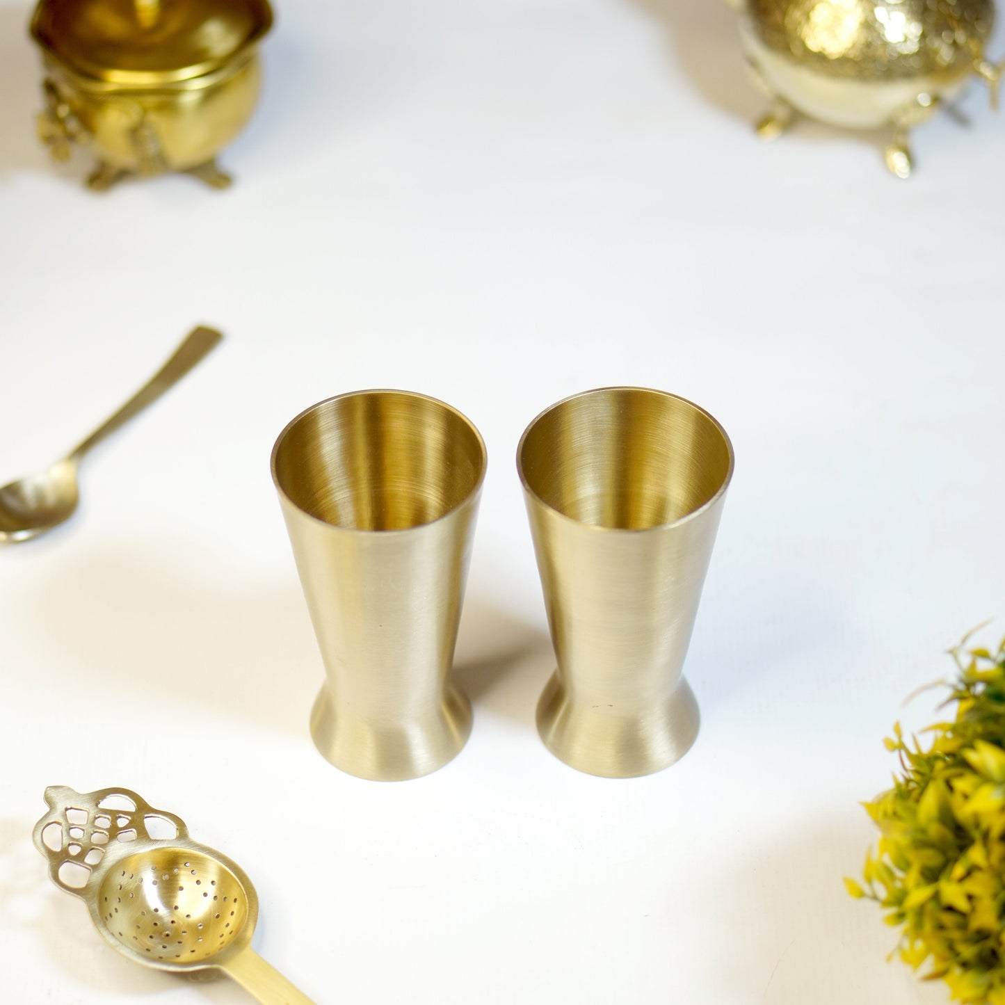 Kansa Lassi Glass Set with Velvet Box