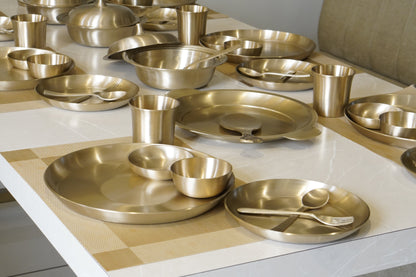 51 Pieces Bronze / Pure Kansa Dinner Set (Dish Set)