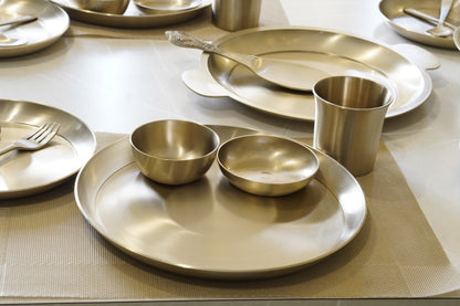 51 Pieces Bronze / Pure Kansa Dinner Set (Dish Set)