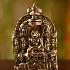 Brass Tirthankara Mahavirji Jain Statue (5 Inch)