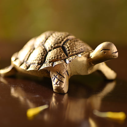 Brass Tortoise – Symbol of Prosperity and Longevity (1.5 Inch)