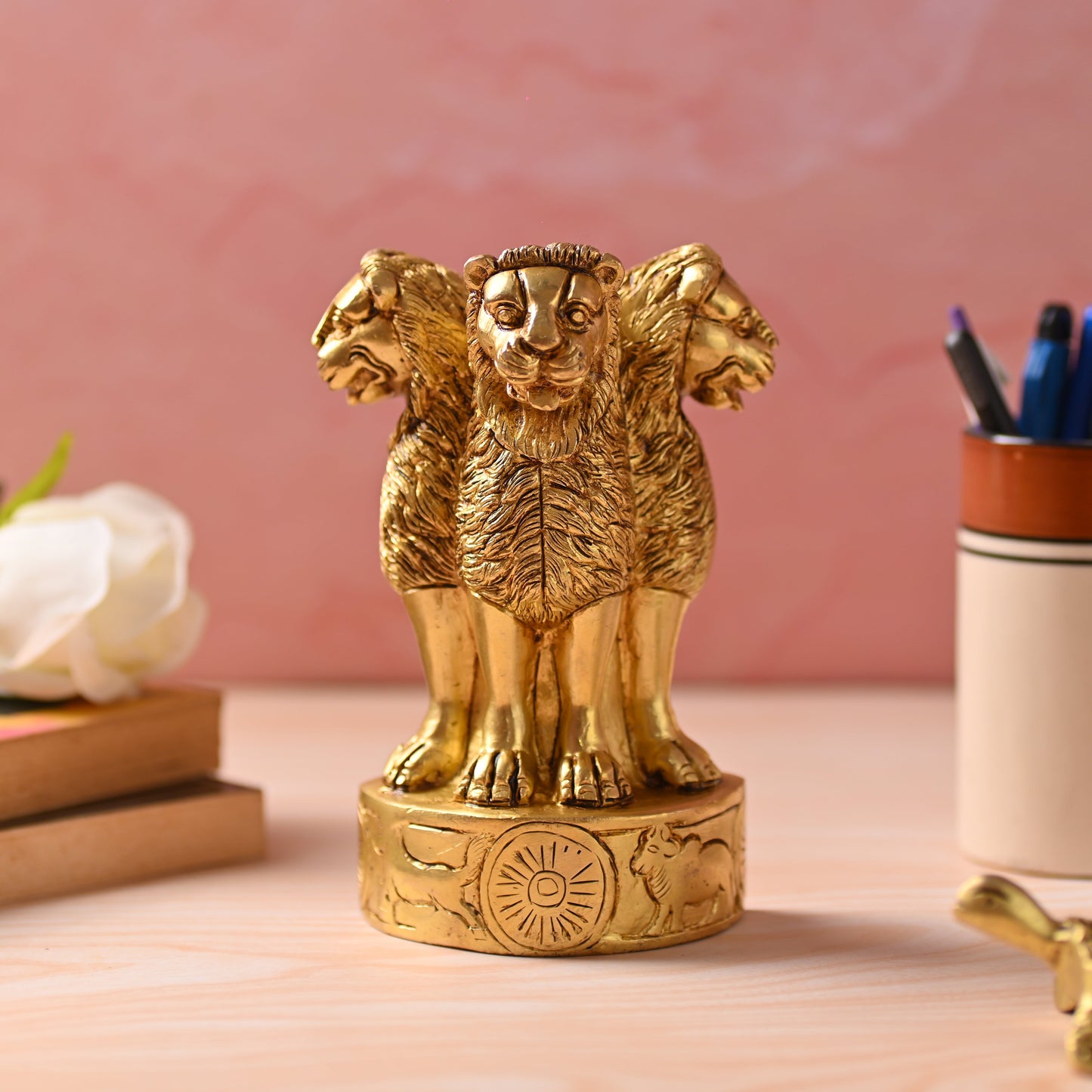 Brass Ashok Stambh – Emblem of Pride and Heritage (6.5 Inch)