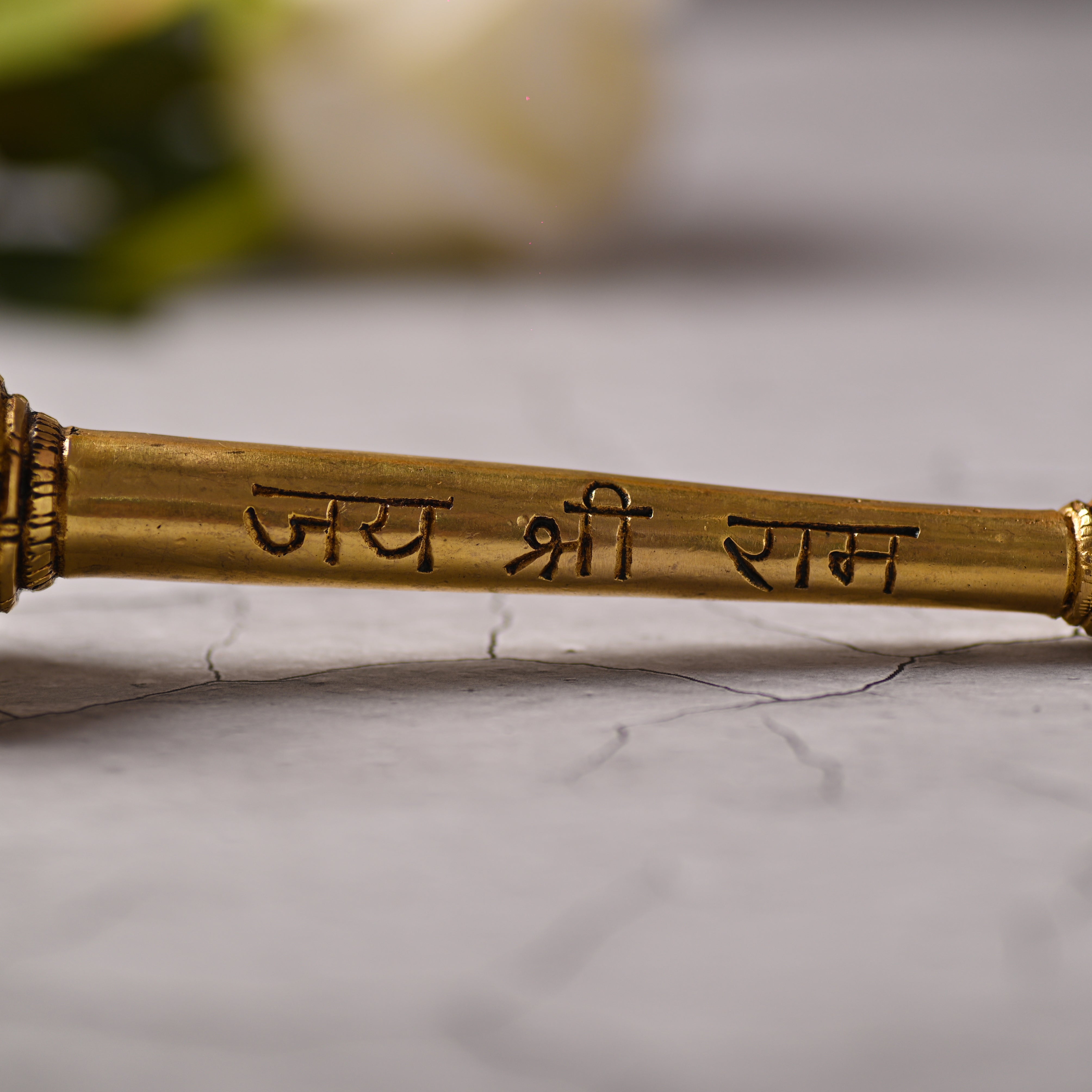 Brass Handcrafted Hanuman Mace/Gada – Strength & Devotion (6.5 Inch)