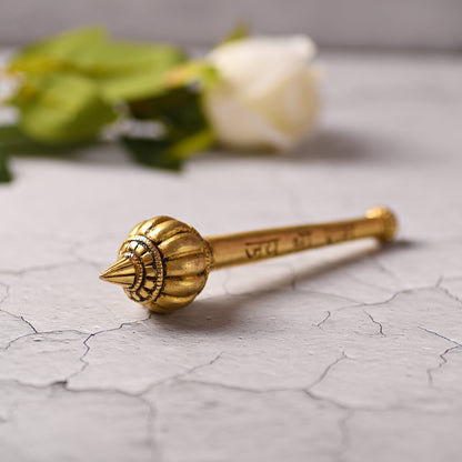 Brass Handcrafted Hanuman Mace/Gada – Strength & Devotion (6.5 Inch)
