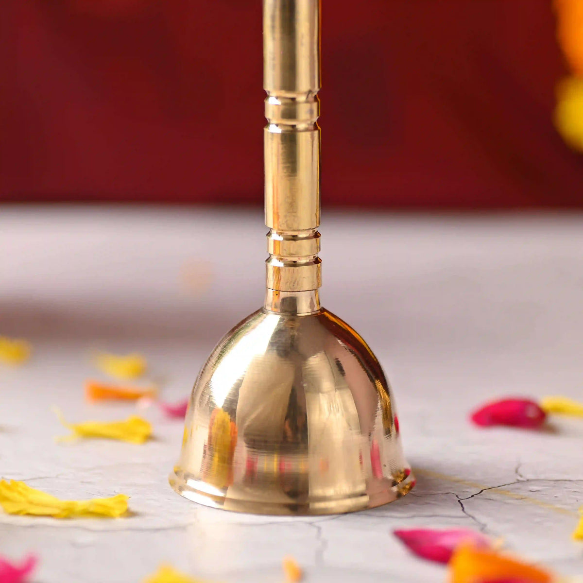 Brass Traditional Pooja Handbell – Authentic Indian Brassware