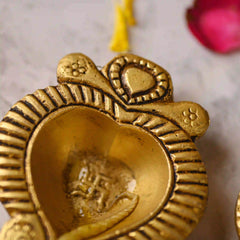 Brass Handcrafted Oil Diya Pair (0.7 Inch)