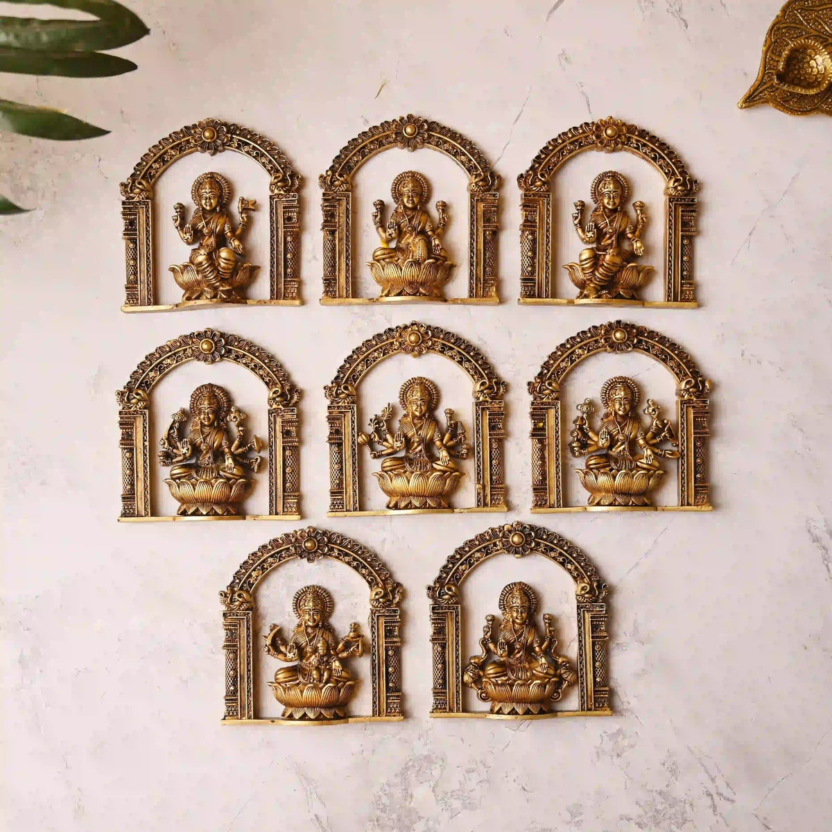 Brass Ashtalakshmi Wall Hanging Set