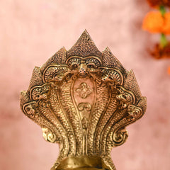Brass Vintage Sheshnaag idol (9.8 Inch)