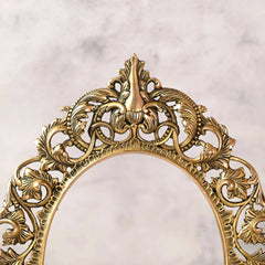 Brass Vintage Photo / Mirror Frame Table Top Decor (16 Inch)