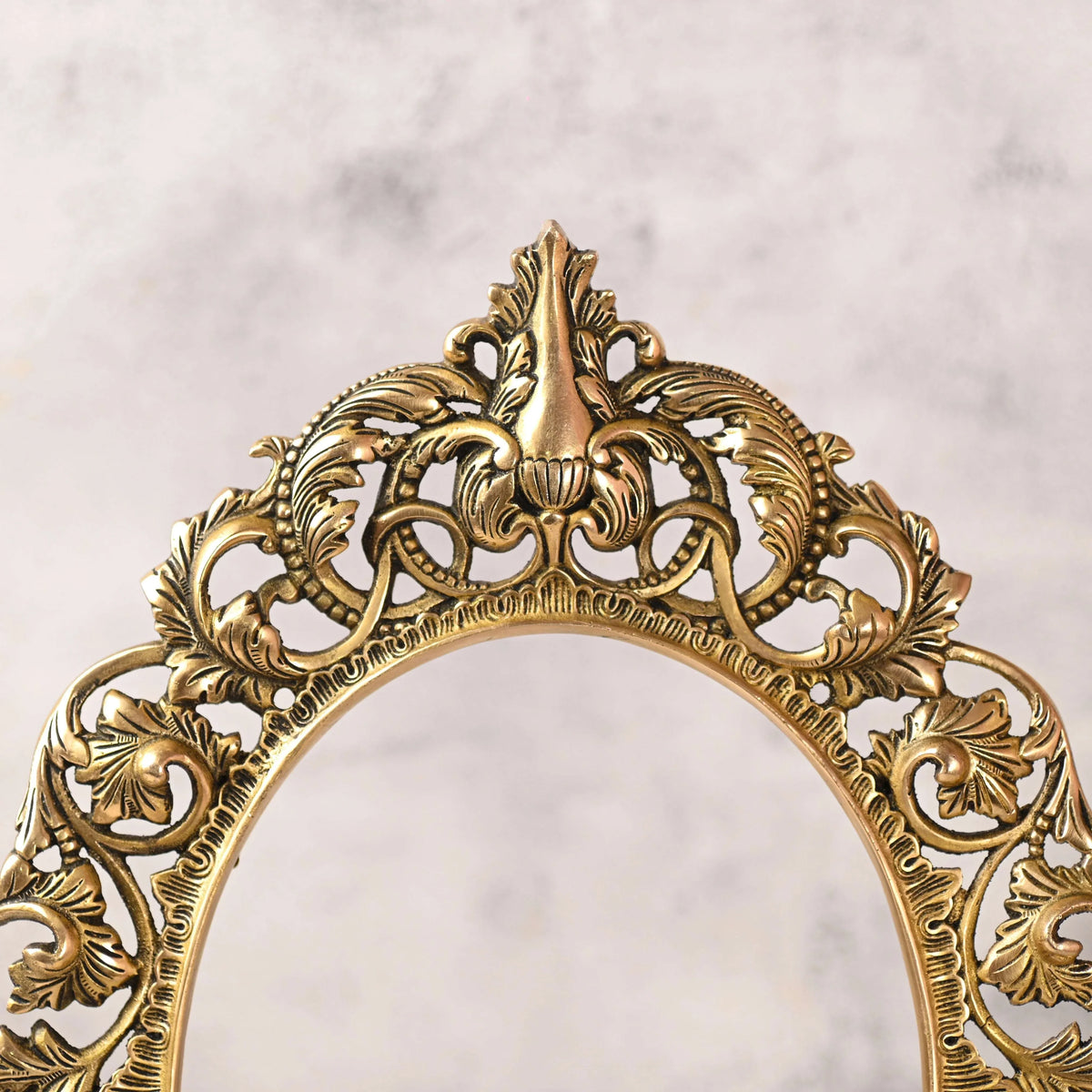 Brass Vintage Photo / Mirror Frame Table Top Decor (16 Inch)