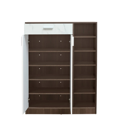 Nilkamal Cresta Shoe Cabinet (Golden Oak/White Statuario)