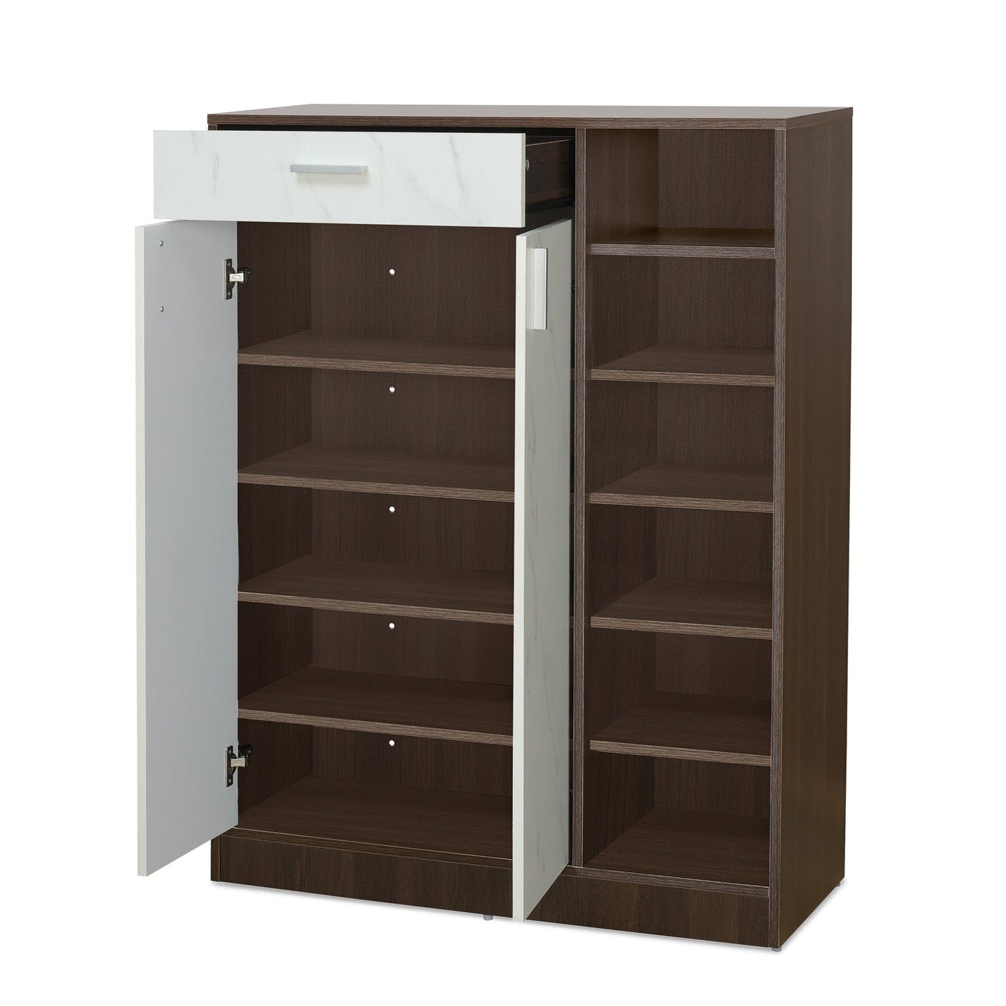 Nilkamal Cresta Shoe Cabinet (Golden Oak/White Statuario)