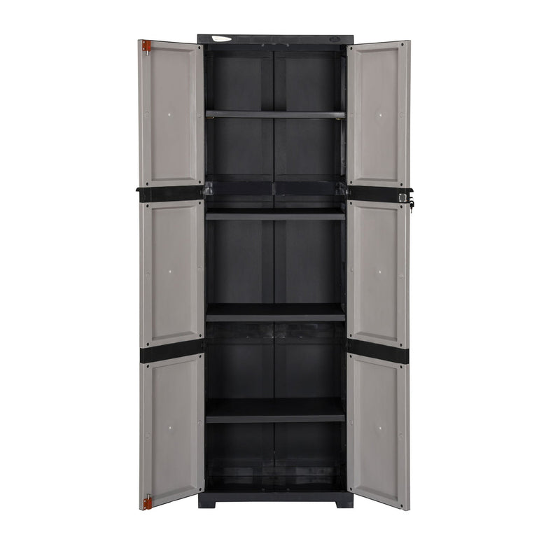 Nilkamal Freedom Mini Medium (FML) Plastic Cabinet for Storage(Grey/Charcoal Grey)