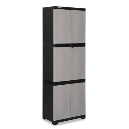 Nilkamal Freedom Mini Medium (FML) Plastic Cabinet for Storage(Grey/Charcoal Grey)