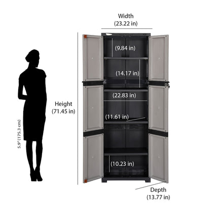 Nilkamal Freedom Mini Medium (FML) Plastic Cabinet for Storage(Grey/Charcoal Grey)