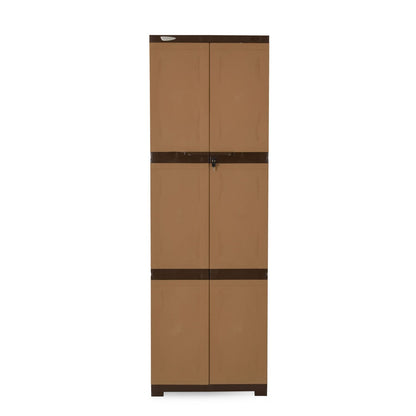 Nilkamal Freedom Mini Medium (FML) Plastic Cabinet for Storage (Sandy & Dark Brown)