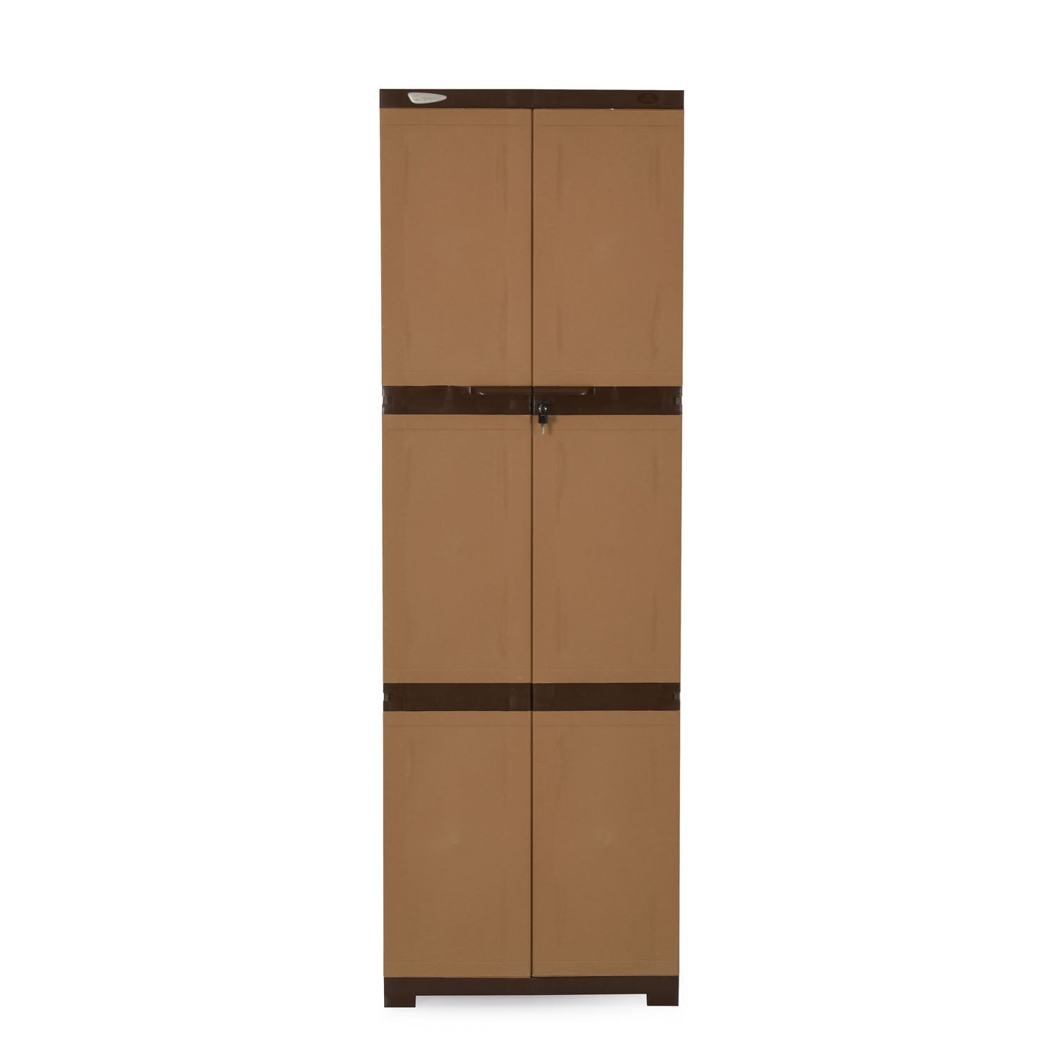 Nilkamal Freedom Mini Medium (FML) Plastic Cabinet for Storage (Sandy & Dark Brown)