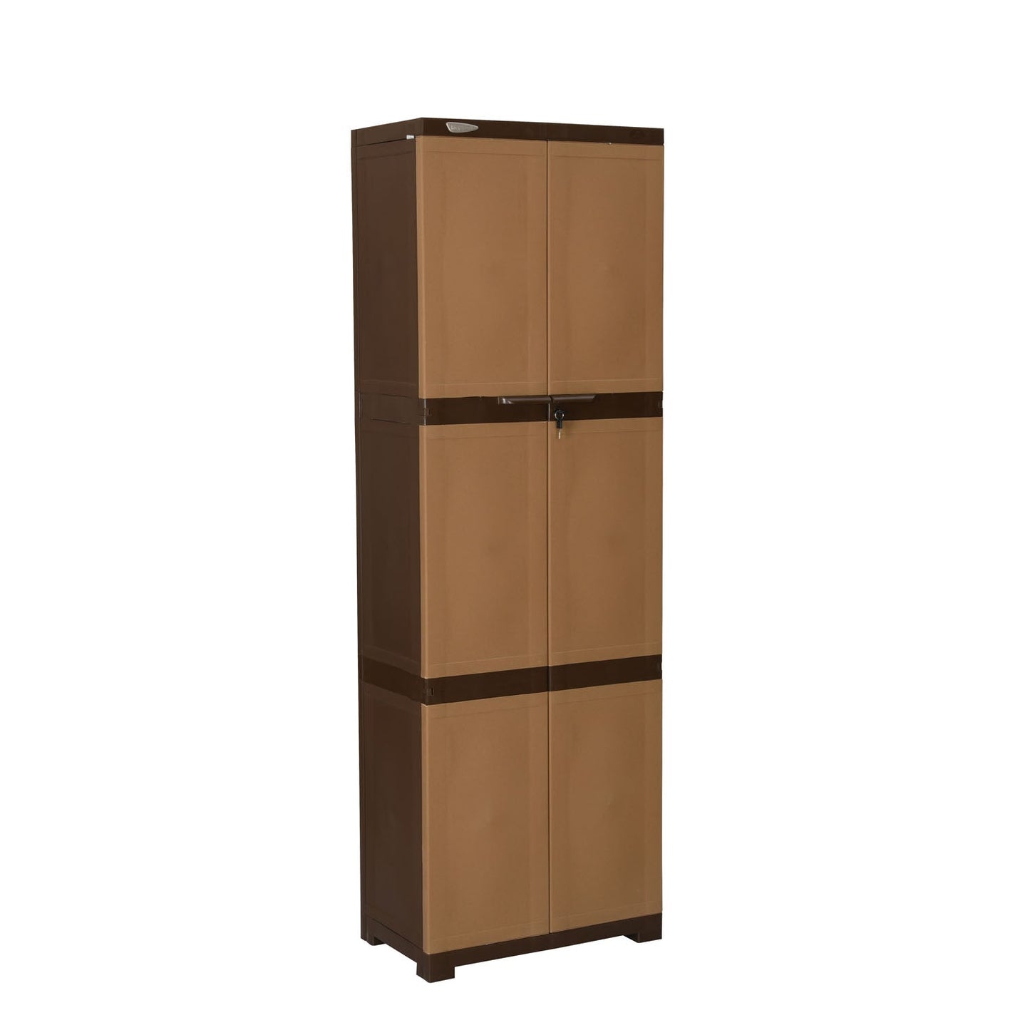 Nilkamal Freedom Mini Medium (FML) Plastic Cabinet for Storage (Sandy & Dark Brown)