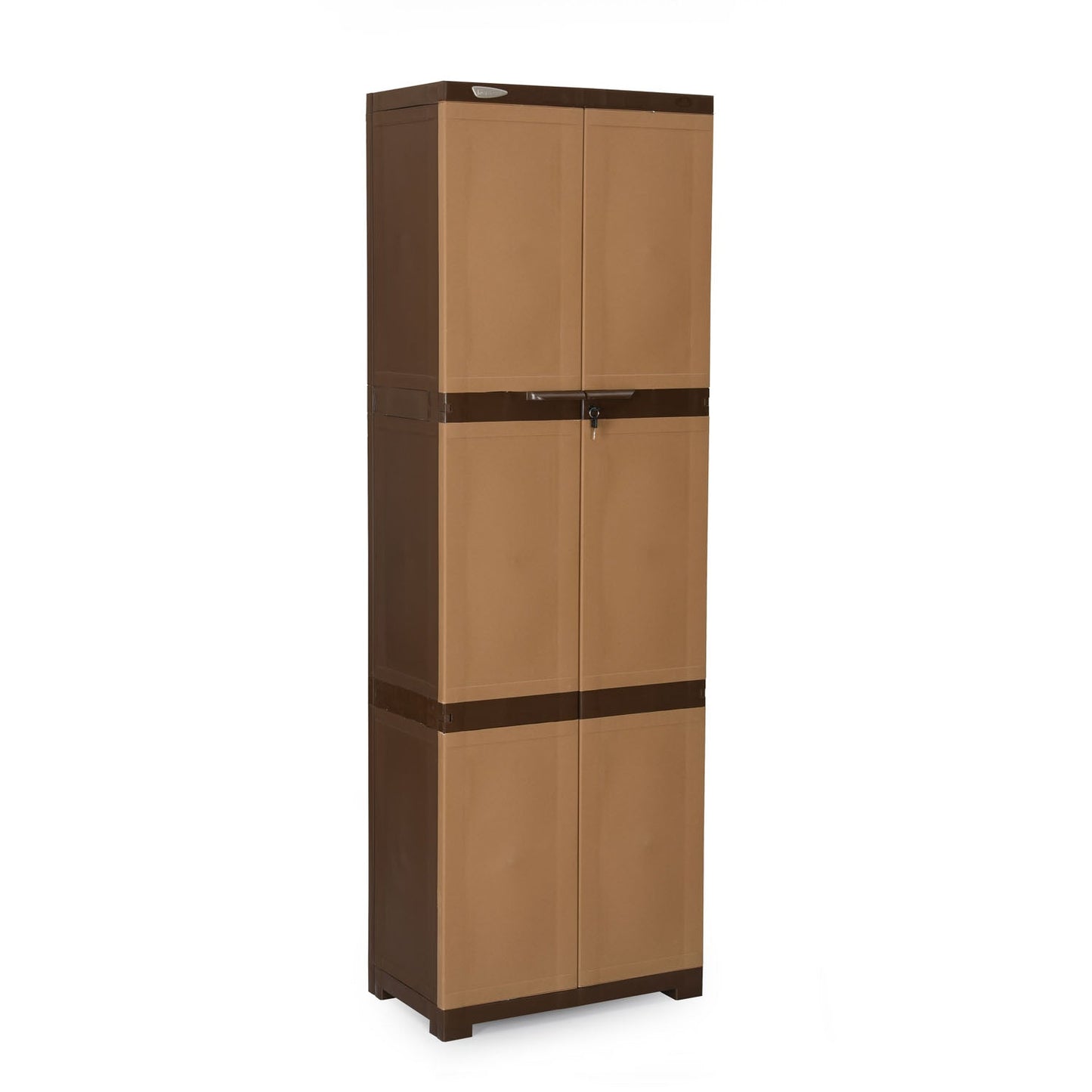 Nilkamal Freedom Mini Medium (FML) Plastic Cabinet for Storage (Sandy & Dark Brown)