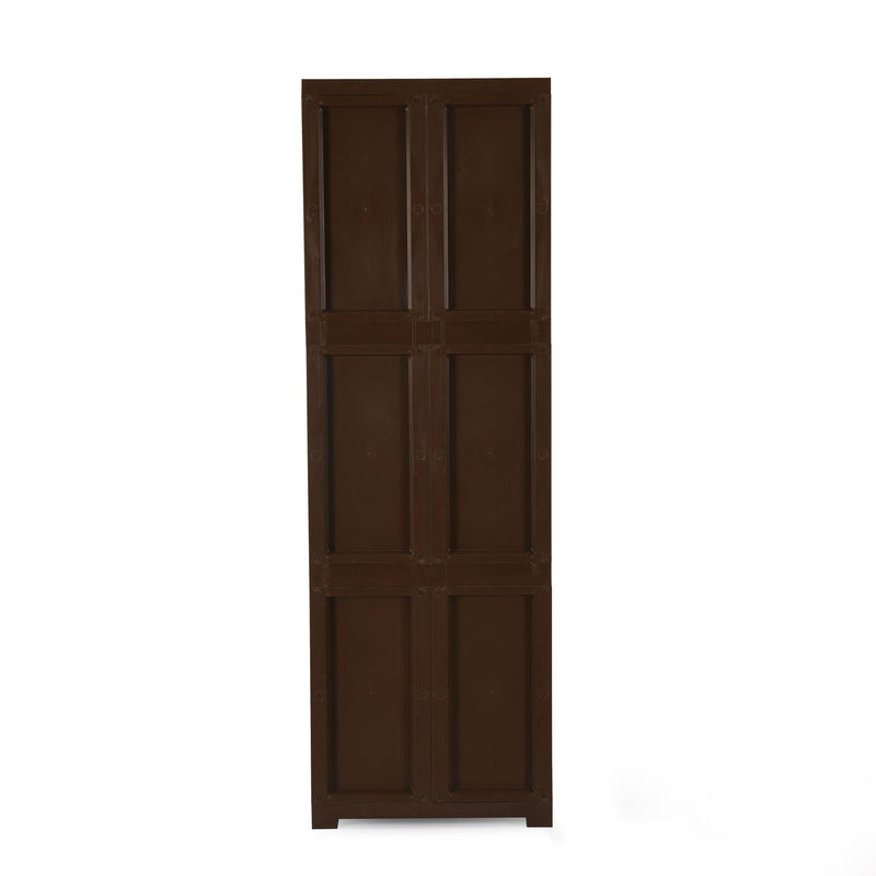 Nilkamal Freedom Mini Medium (FML) Plastic Cabinet for Storage (Sandy & Dark Brown)