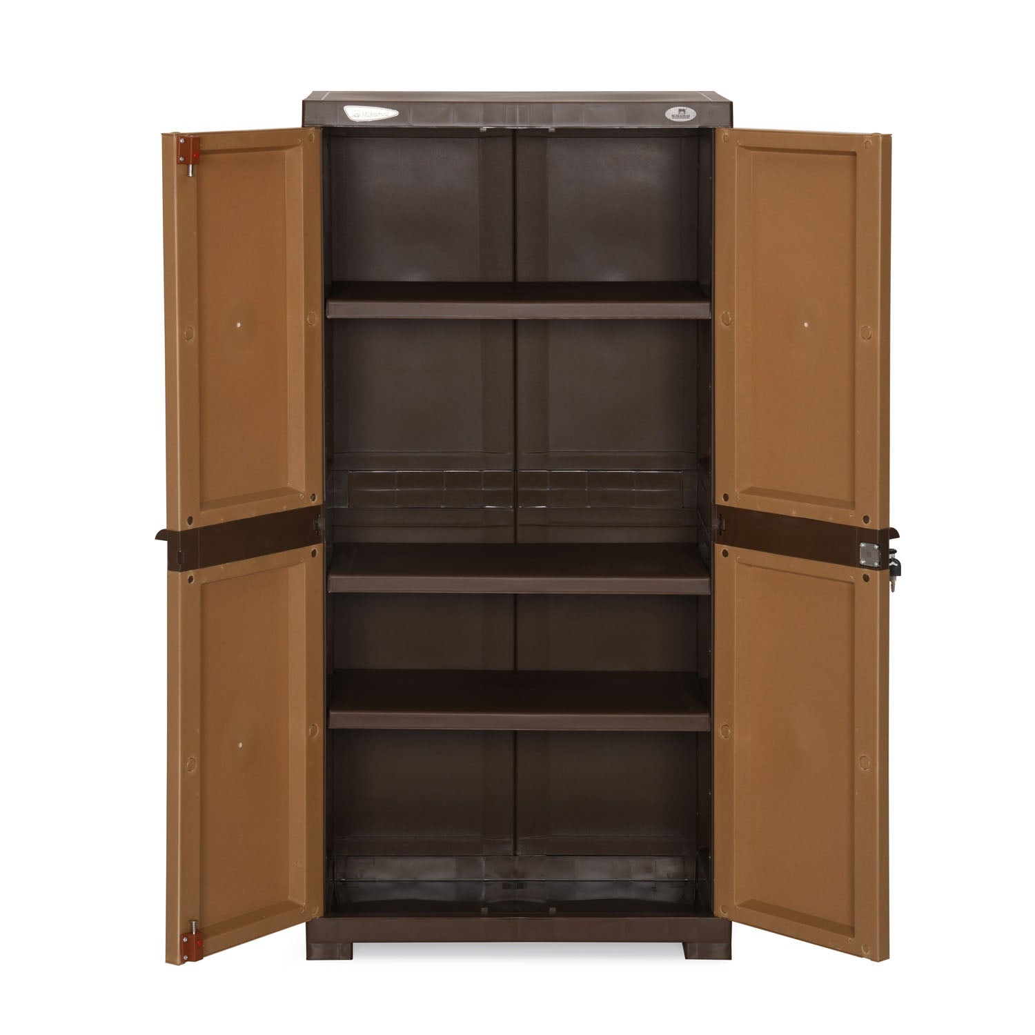 Nilkamal Freedom Mini Medium (FMM) Plastic Cabinet (Sandy & Dark Brown)