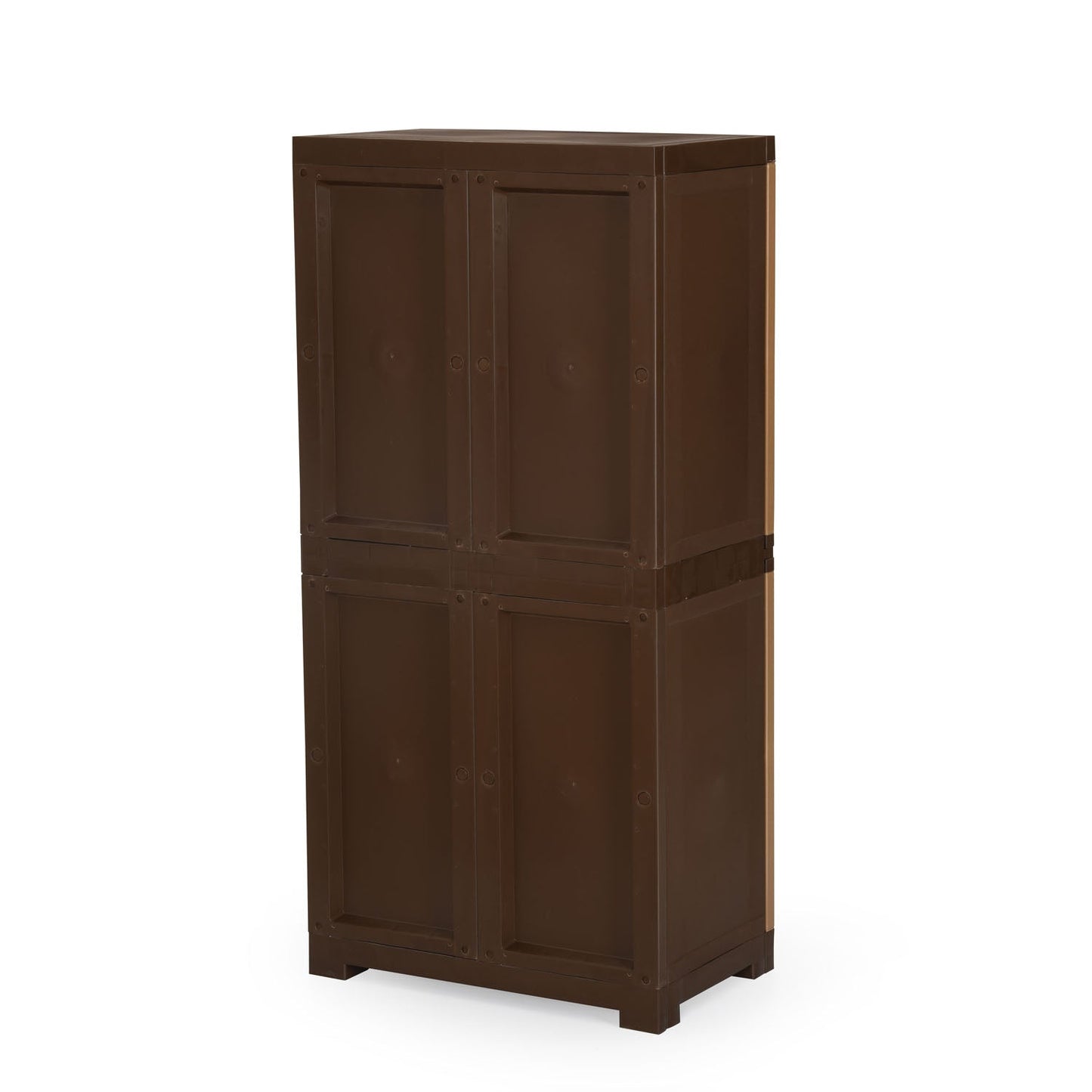 Nilkamal Freedom Mini Medium (FMM) Plastic Cabinet (Sandy & Dark Brown)