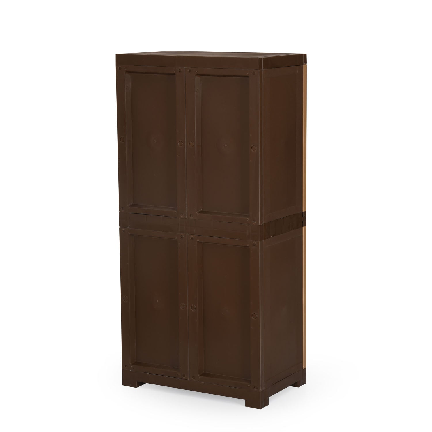 Nilkamal Freedom Mini Medium (FMM) Plastic Cabinet (Sandy & Dark Brown)