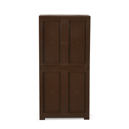 Nilkamal Freedom Mini Medium (FMM) Plastic Cabinet (Sandy & Dark Brown)