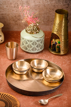Kansa Thali Set 6 Piece – A Perfect Choice for Indian Meal