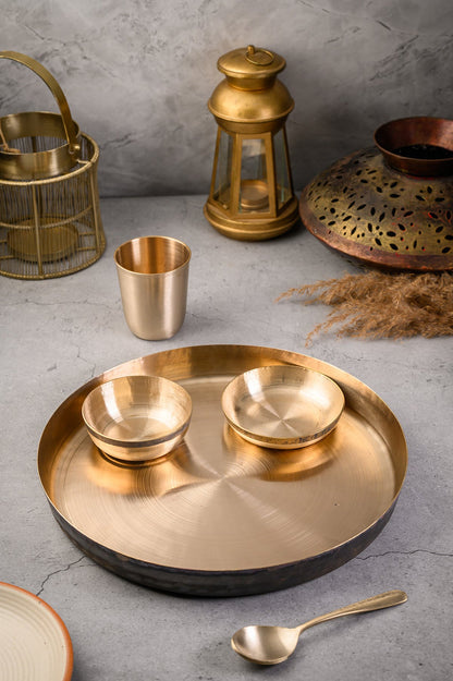 Kansa Thali Plate Set 5 Pc