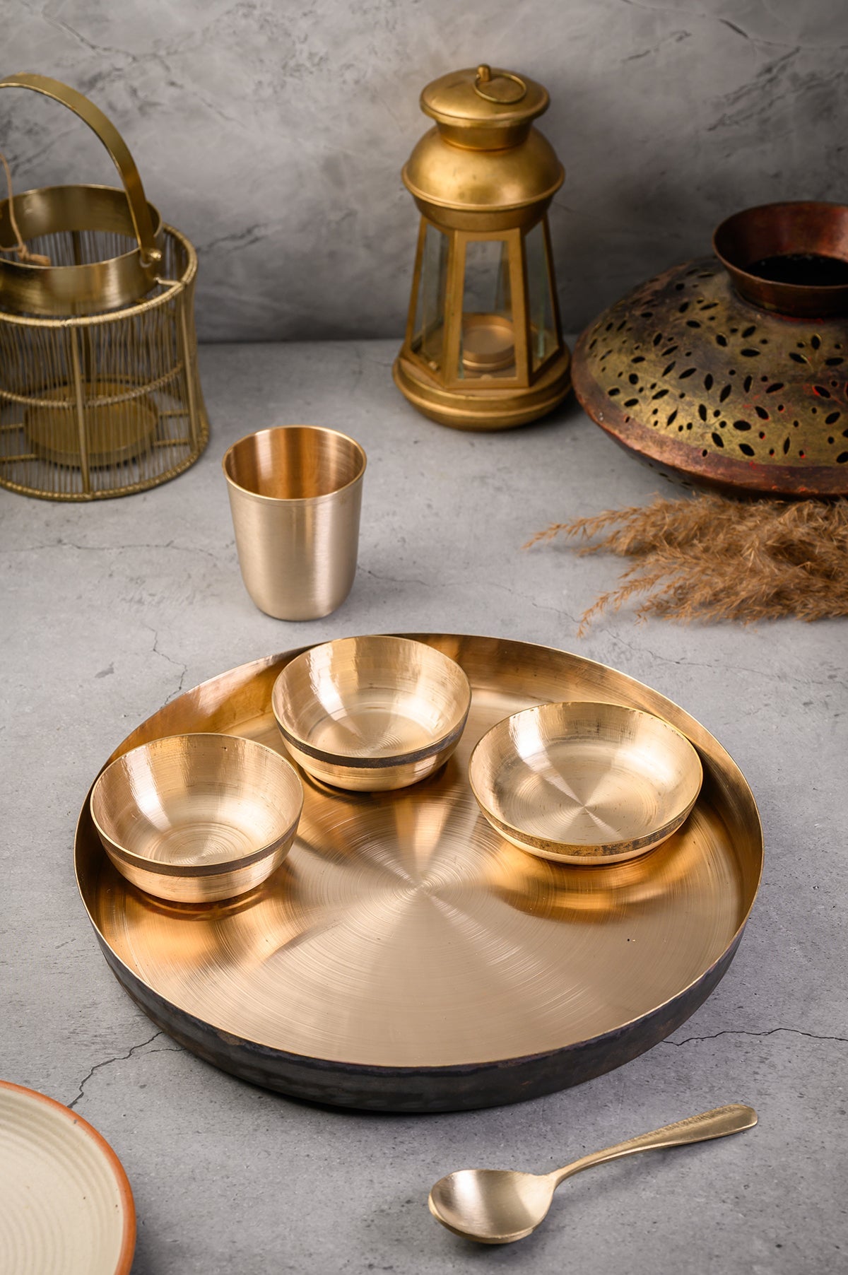 Kansa Thali Set 6 Piece – A Perfect Choice for Indian Meal