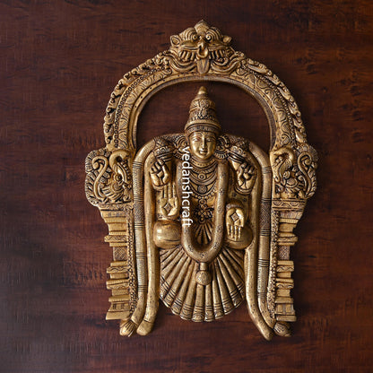 Brass Goddess Padmavati Wall Hanging In Frame (20 Inch)