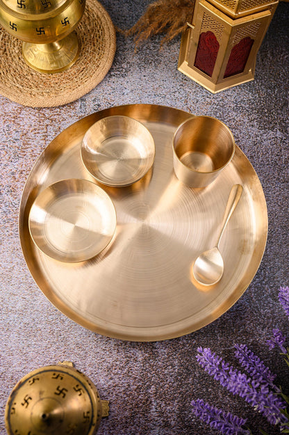 Kansa Thali Plate Set 5 Pc