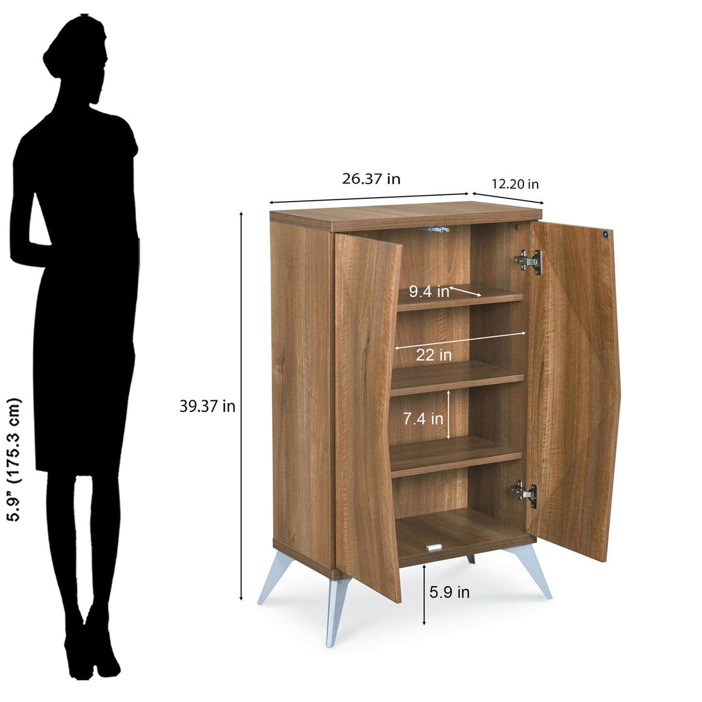 Nilkamal Trixie Shoe Cabinet (Oak)