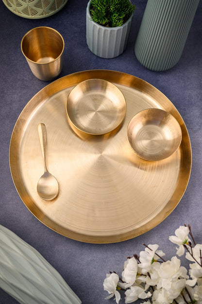 Kansa Thali Plate Set 5 Pc