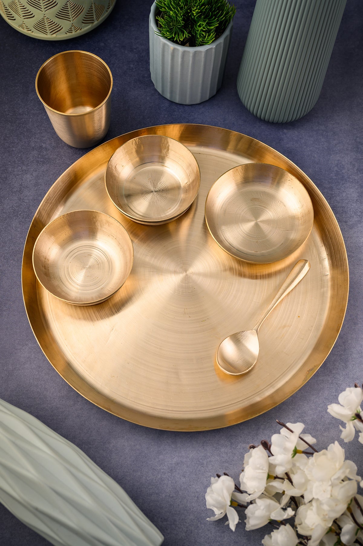 Kansa Crockery Set 6 Pc - Luxury Dinner Set