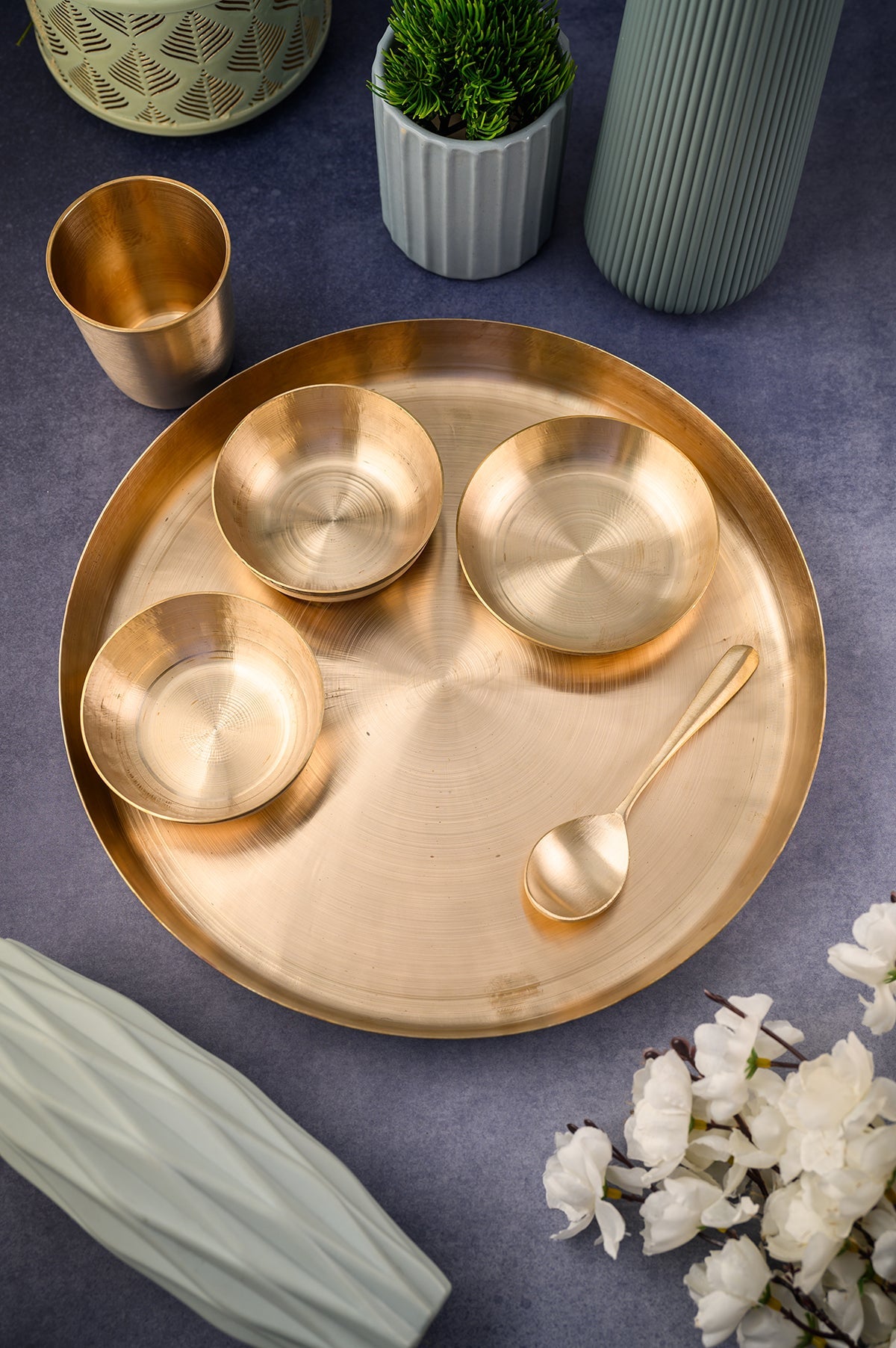 Kansa Thali Set 6 Piece – A Perfect Choice for Indian Meal