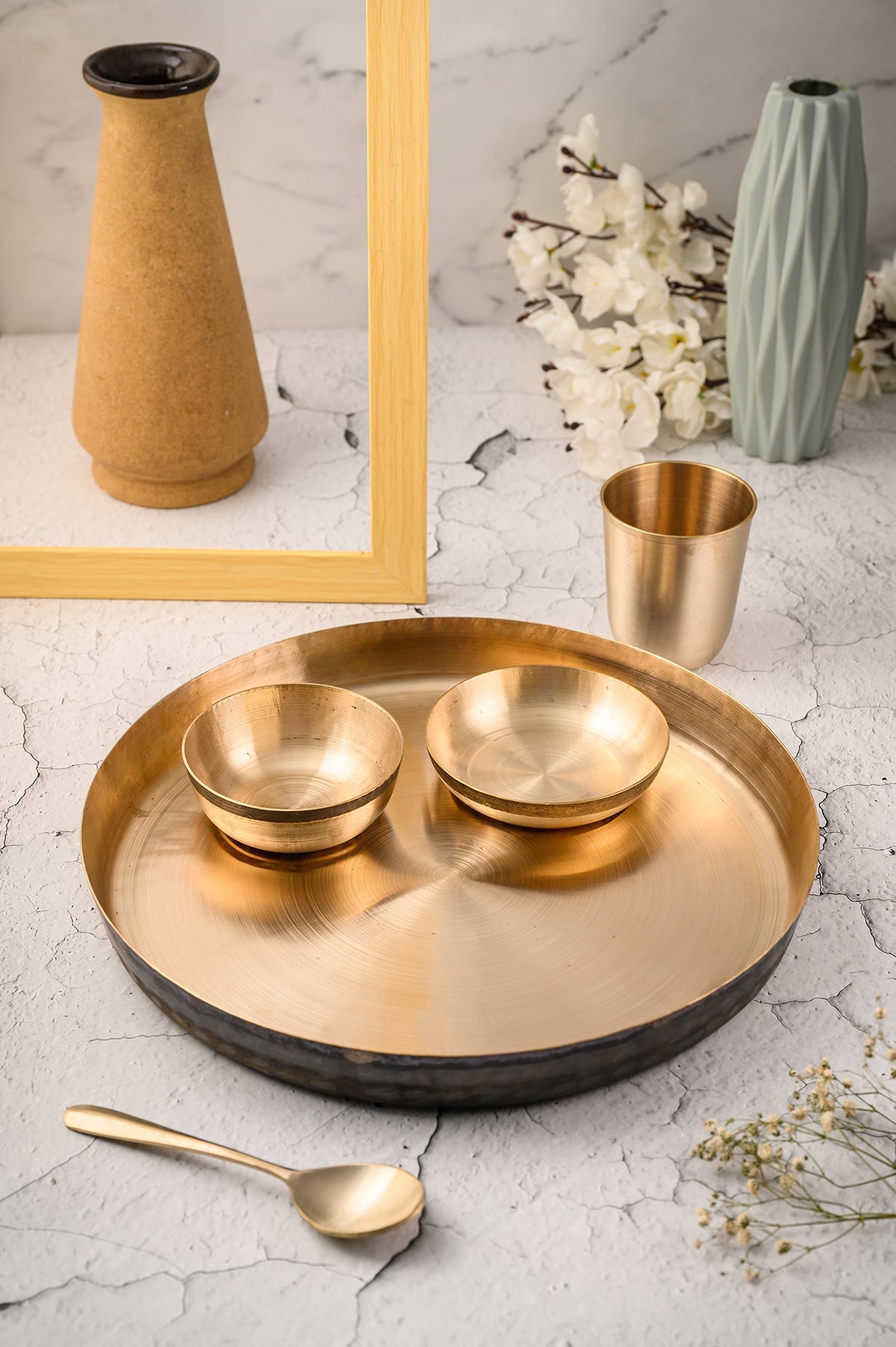 Kansa Thali Plate Set 5 Pc