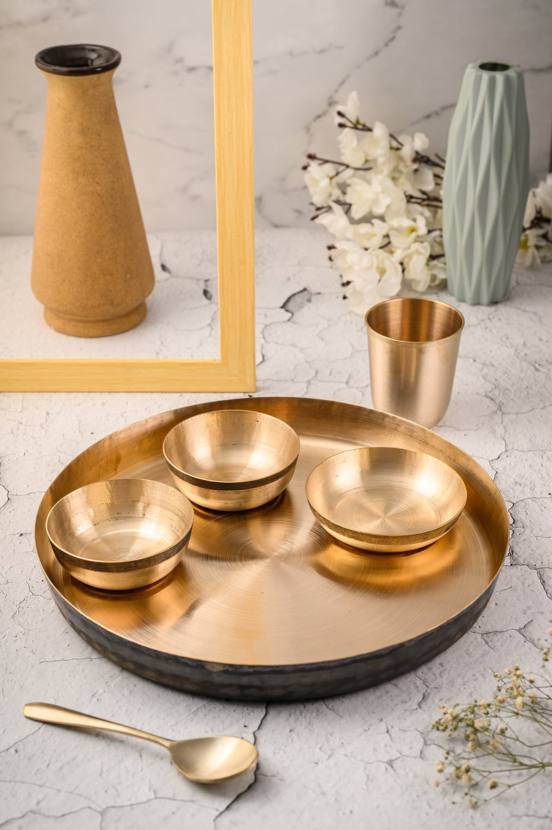 Kansa Thali Set 6 Piece – A Perfect Choice for Indian Meal