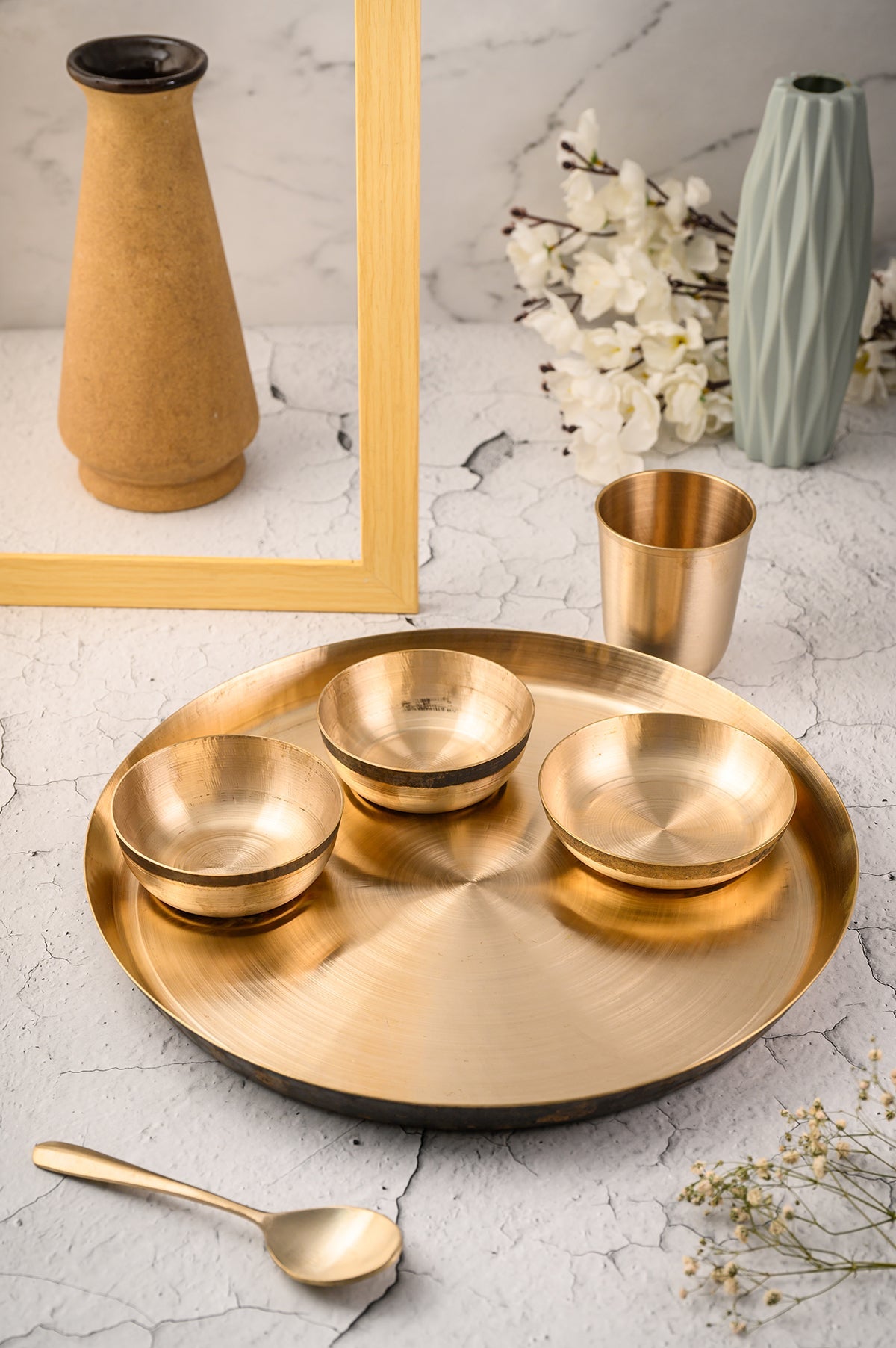 Kansa Crockery Set 6 Pc - Luxury Dinner Set