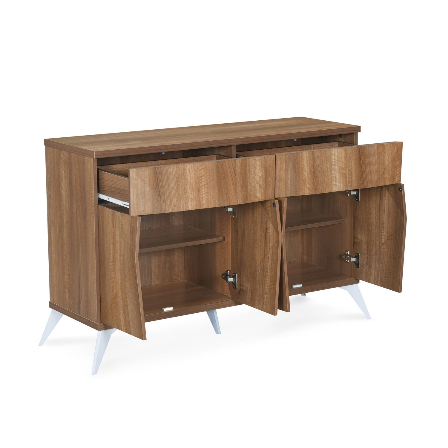 Nilkamal Trixie Buffet Sideboard Cabinet (Oak)