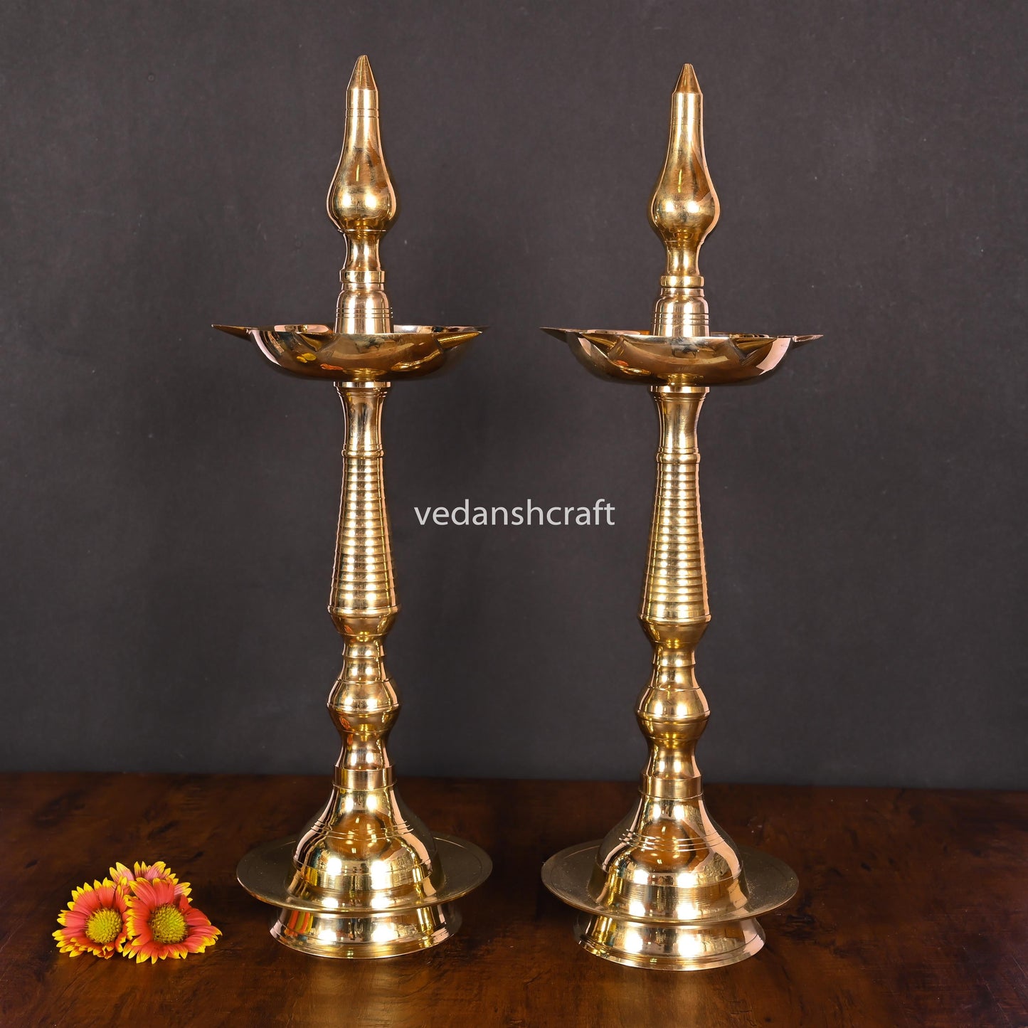 Brass Samai/Diya Pair