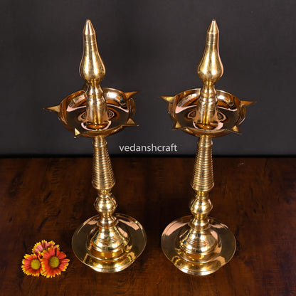 Brass Samai/Diya Pair