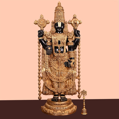 Brass Tirupati Balaji/Venkateshwar Idol (48 Inch)