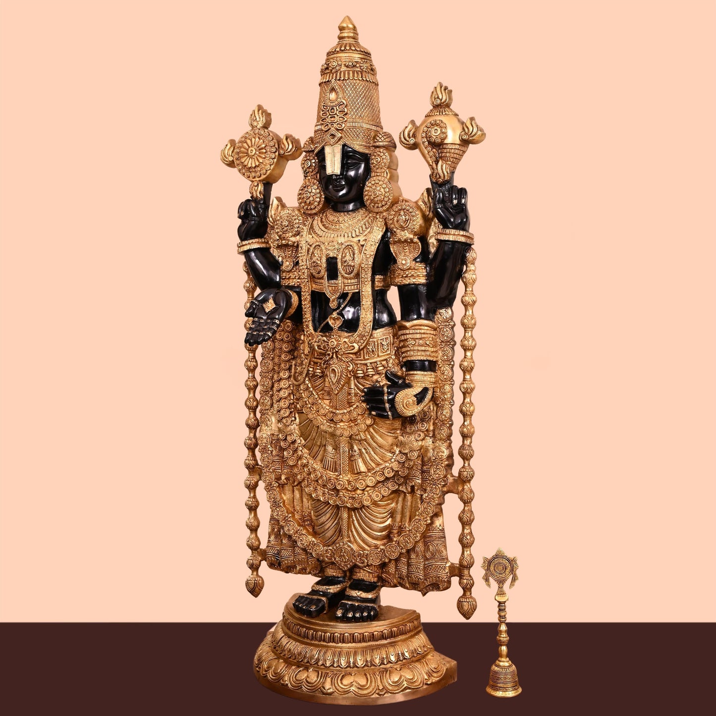 Brass Tirupati Balaji/Venkateshwar Idol (48 Inch)