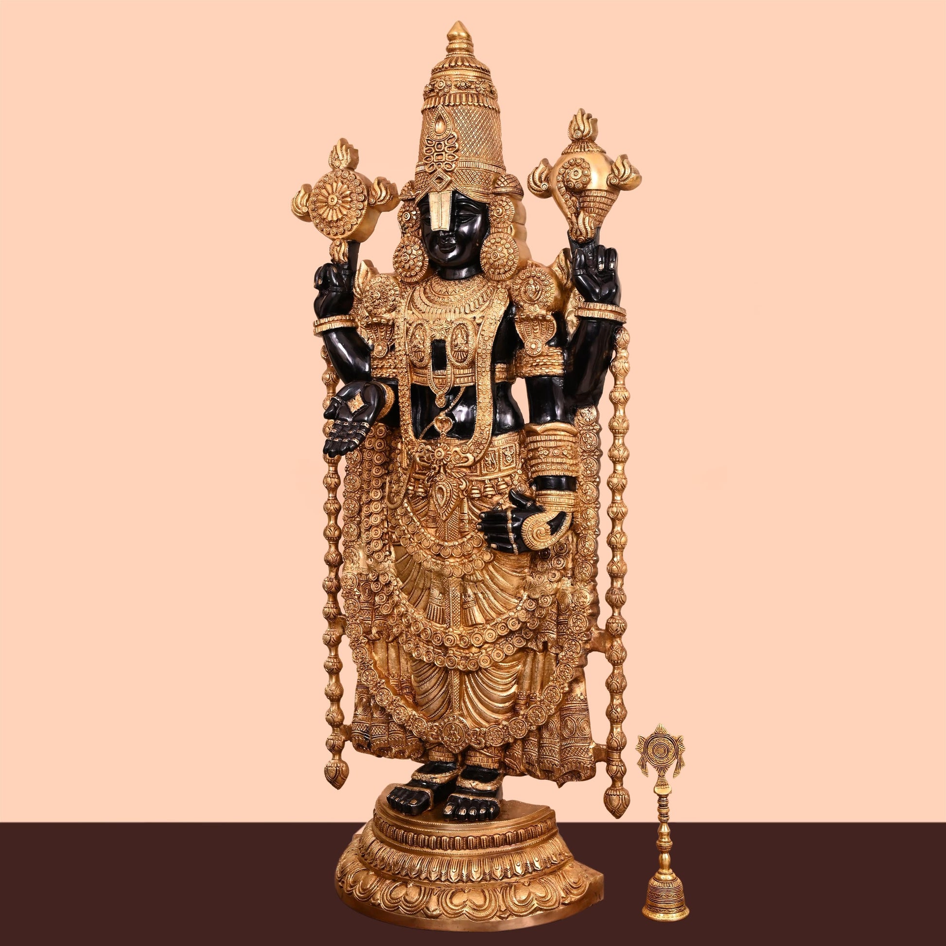 Brass Tirupati Balaji/Venkateshwar Idol (48 Inch)
