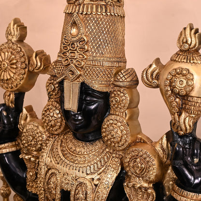 Brass Tirupati Balaji/Venkateshwar Idol (48 Inch)