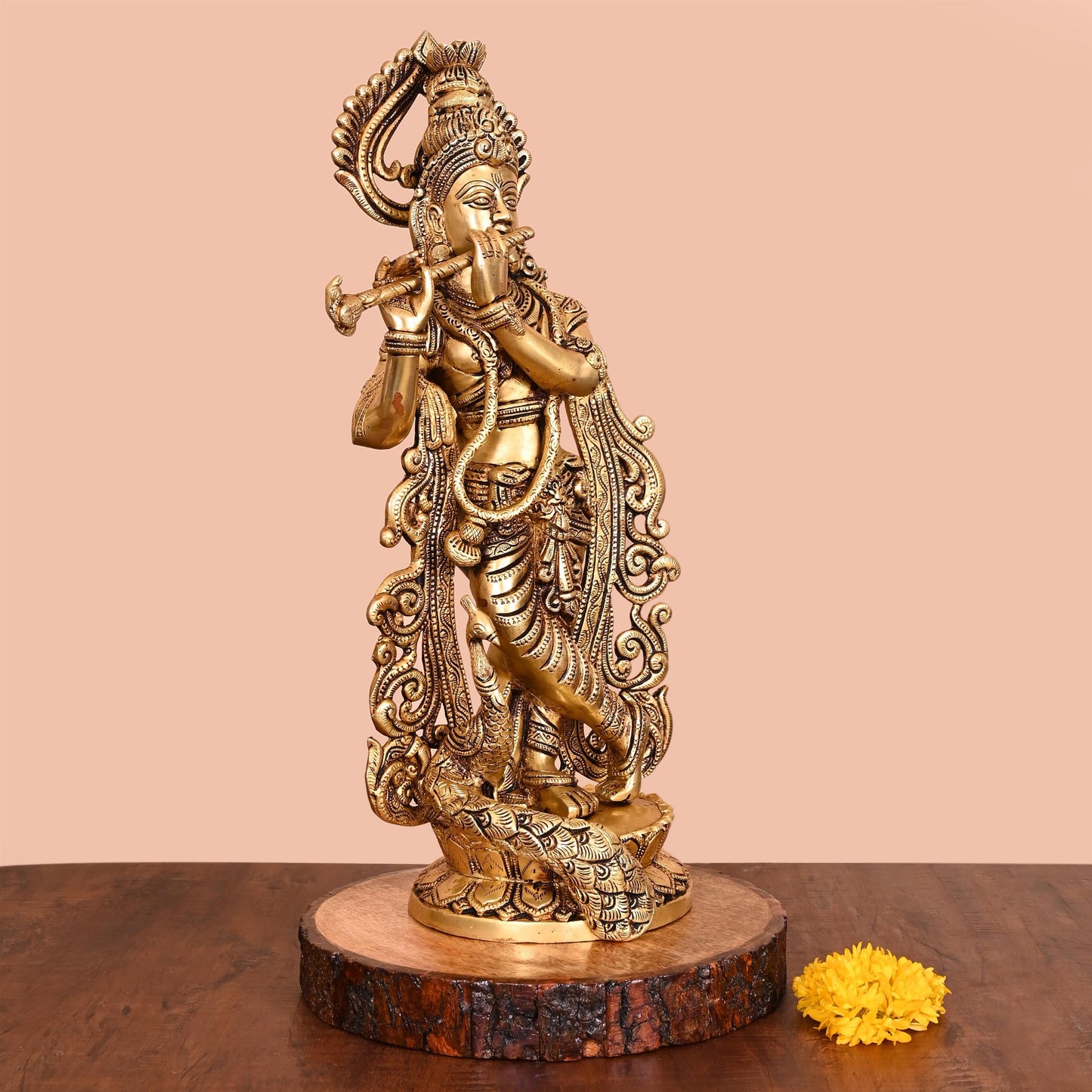 Brass Lord Krishna Statue (18 Inch)