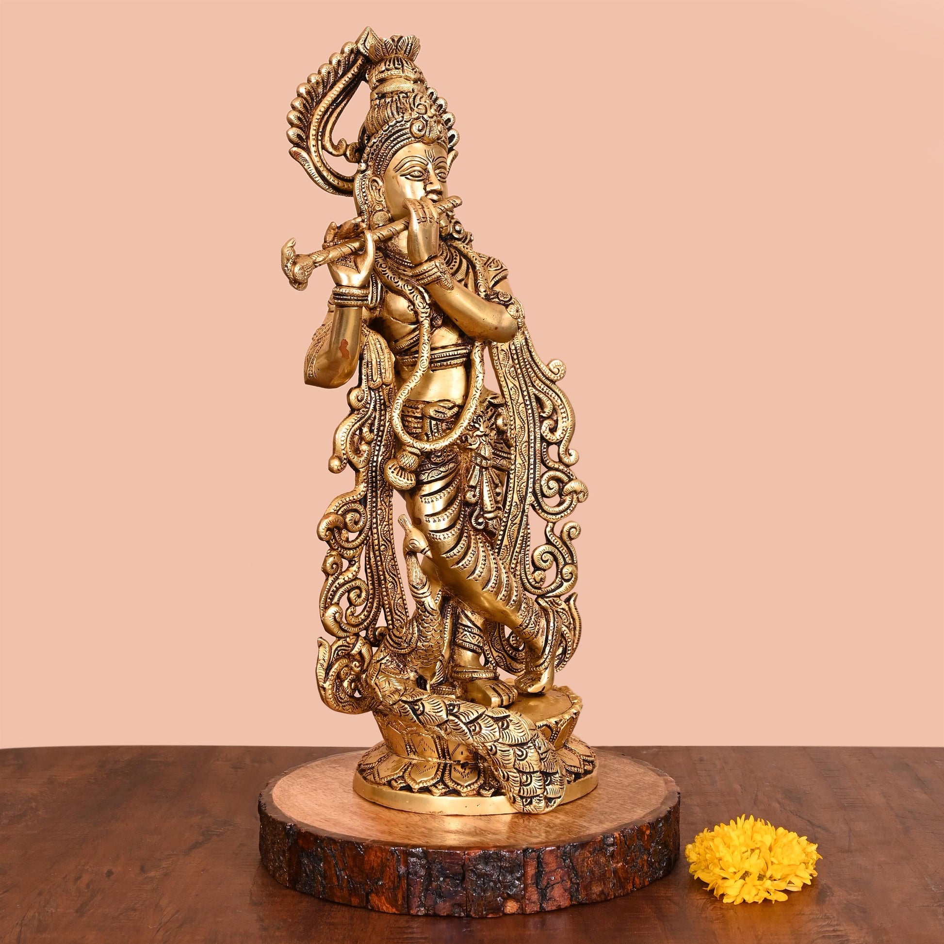 Brass Lord Krishna Statue (18 Inch)