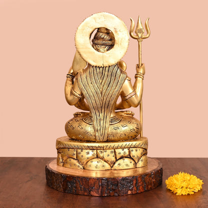 Brass Lord Shiva Idol (12.5 Inch)